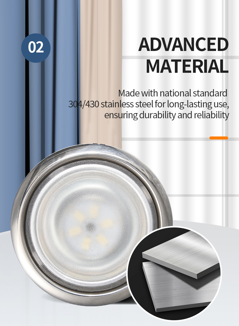 Modern Style 6 Beads Cabinet round Light LED Range Hood Lamp for Closet Kitchen CBN430picture6