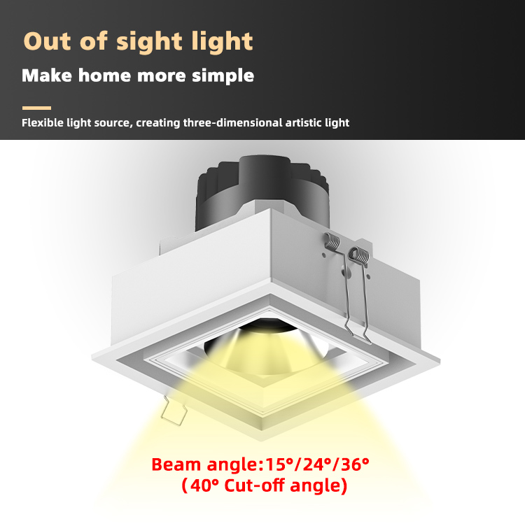 Modern Embedded Design Adjustable Spotlight Downlight 6W12W20W Ceiling Glare Spot Light Led Recessed Downlight Spotlight