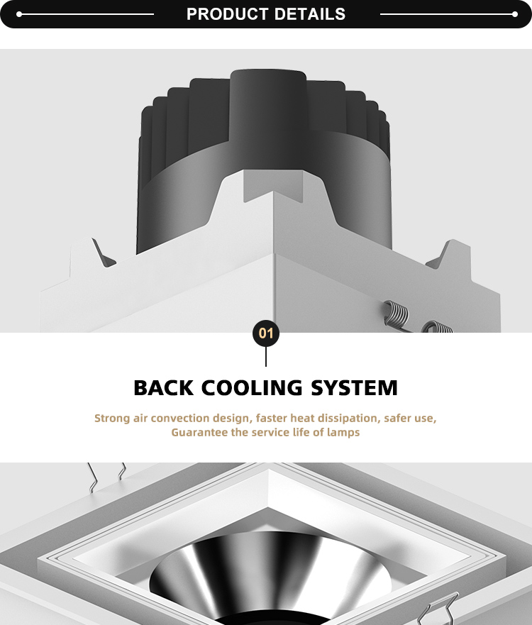 Modern Embedded Design Adjustable Spotlight Downlight 6W12W20W Ceiling Glare Spot Light Led Recessed Downlight Spotlight