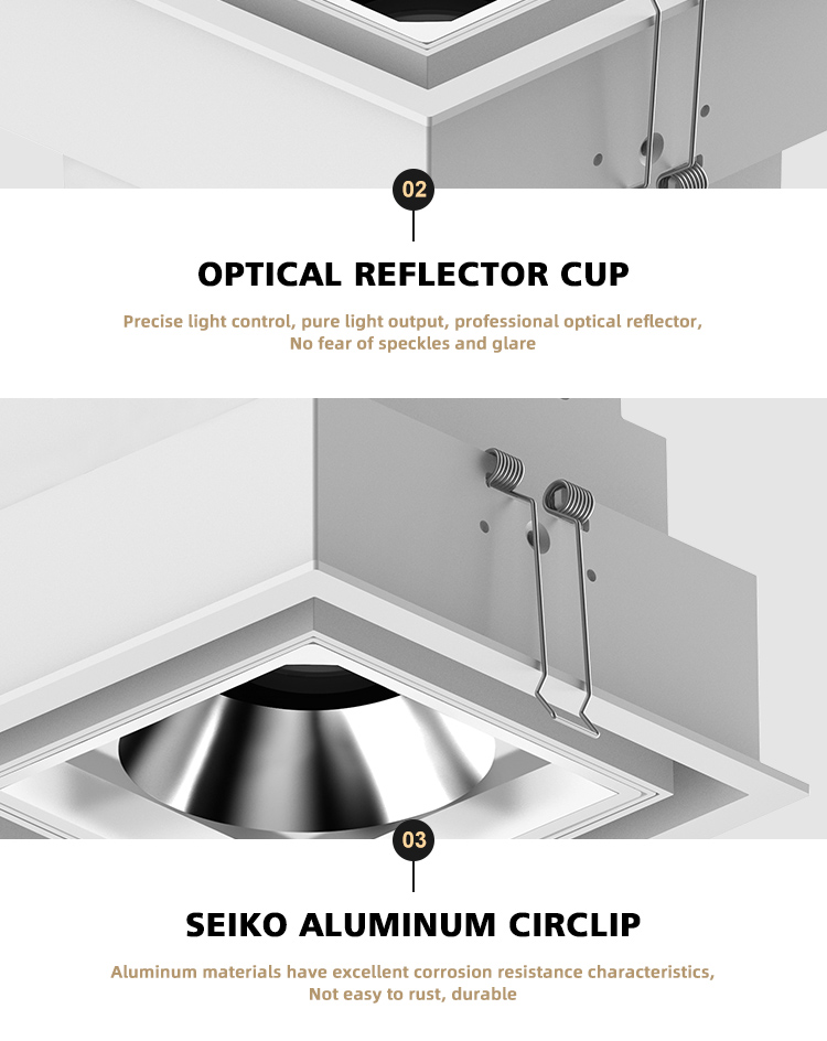 Modern Embedded Design Adjustable Spotlight Downlight 6W12W20W Ceiling Glare Spot Light Led Recessed Downlight Spotlight