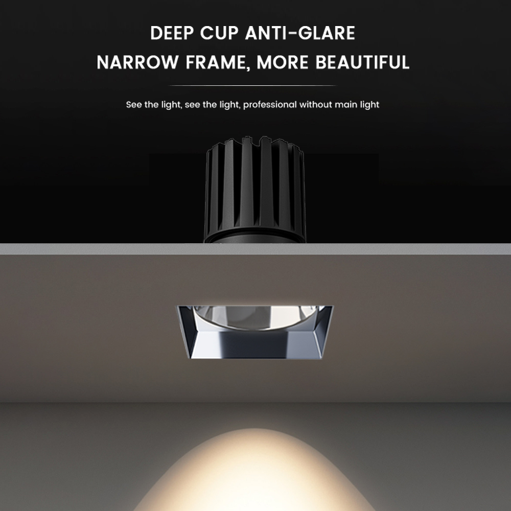 Family Hotel Smart Adjustable 18W Embedded Square LED Ceiling Downlight DL2130picture6