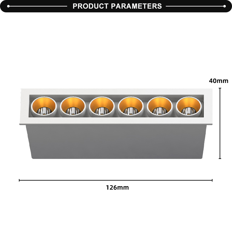 10W Rectangular Indoor Energy-Saving Ceiling Without Decoration Embedded Led Downlight