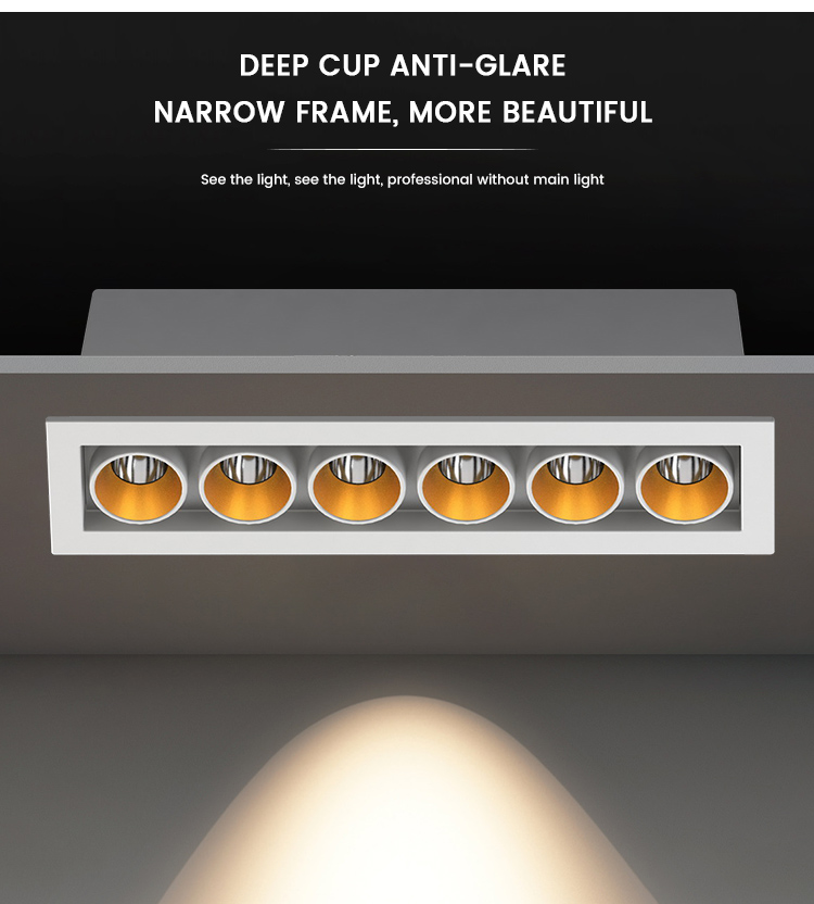 10W Rectangular Indoor Energy-Saving Ceiling Without Decoration Embedded Led Downlight