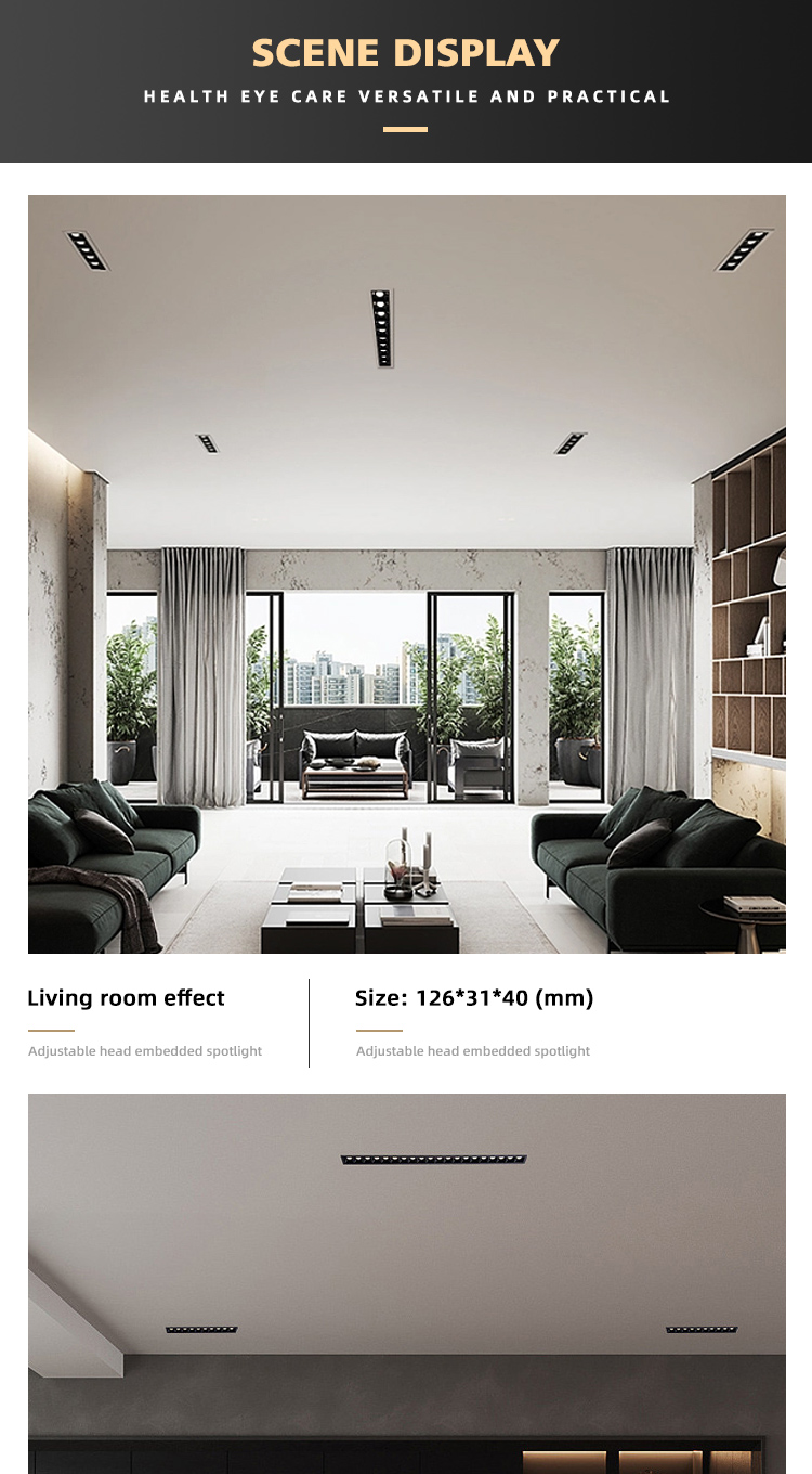 10W Rectangular Indoor Energy-Saving Ceiling Without Decoration Embedded Led Downlight