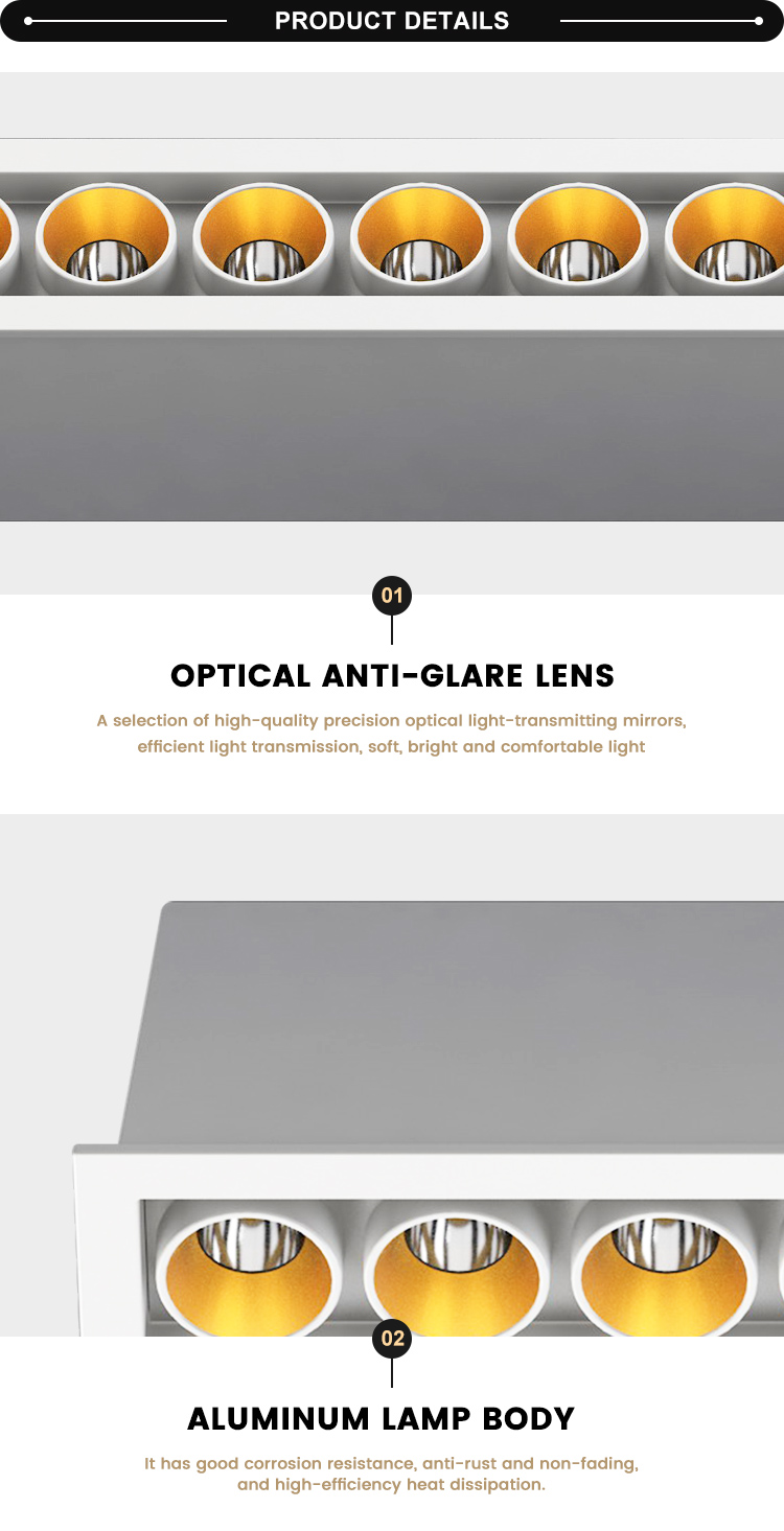 10W Rectangular Indoor Energy-Saving Ceiling Without Decoration Embedded Led Downlight