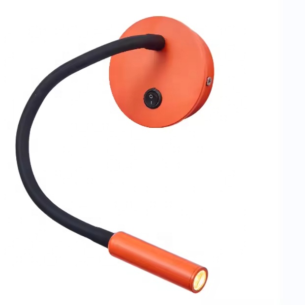 LED Goose Neck Adjustable Reading Bedside Wall Lamp for Hotel Bedroom Hose Wall Light WL5250picture2