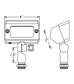 Brass Material Low Voltage 12V Antique Bronze Flood Garden Lights SPK1860picture2