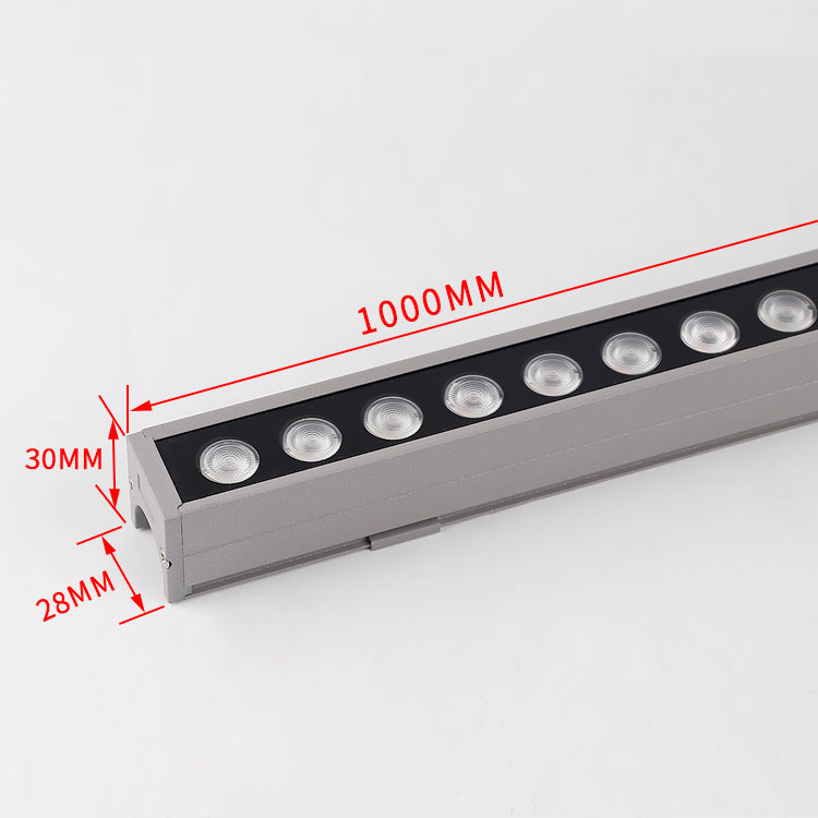 Outdoor RGB LED Linear Pixel Tube Light Aluminum IP65 Waterproof DC24V Wall Washers for Landscape Building Outline Lighting