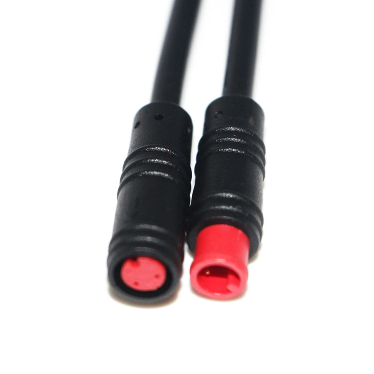 M8 Red Rubber Core 2Pin Male and Female Connector IP65 Waterproof Cable LCR1000picture2
