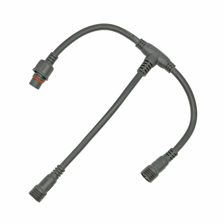 Outdoor IP68 LED Strip 3 Way T Shape Male Female Waterproof Connector Cable LCR900picture2