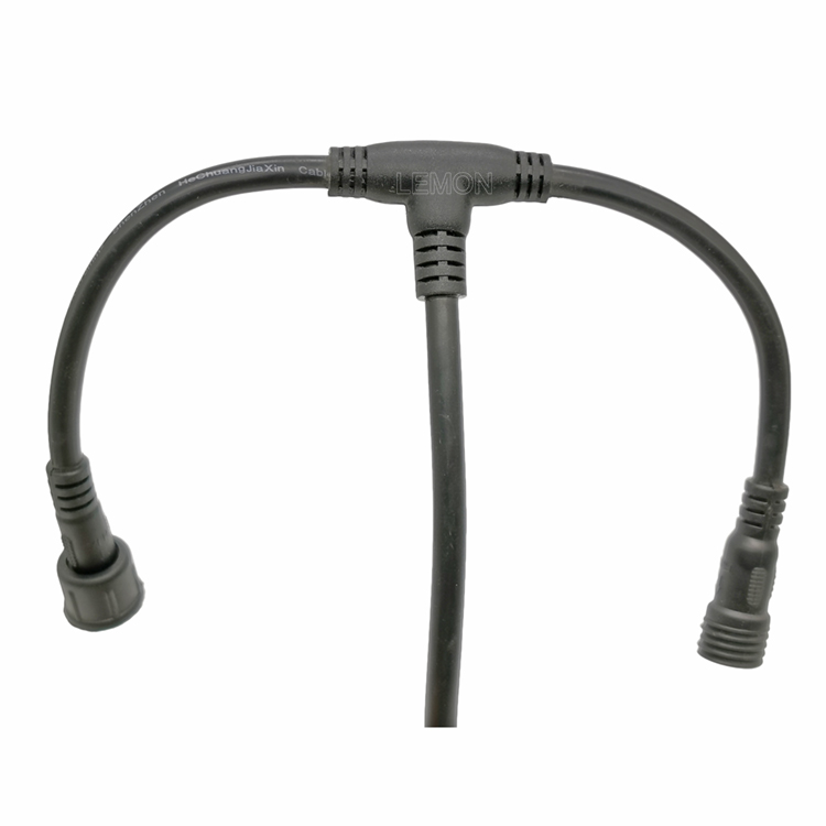 Outdoor IP68 LED Strip 3 Way T Shape Male Female Waterproof Connector Cable LCR900picture3