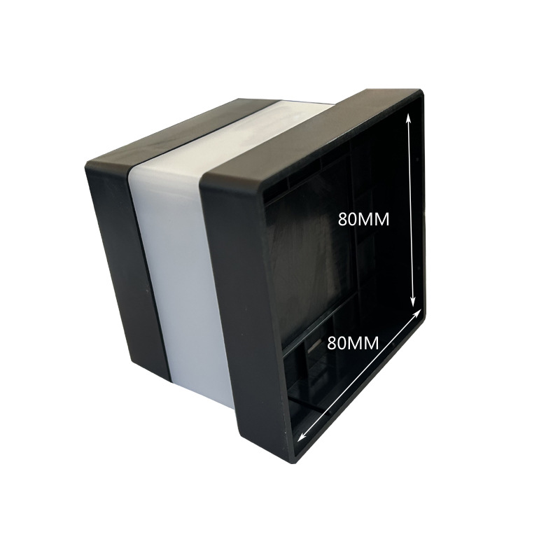 12V Aluminum ba<i></i>se LED Light Source Solar Column Cap Lamp Square Polycarbo<i></i>nate Diffuser for Home Courtyard Fence Wall Lighting