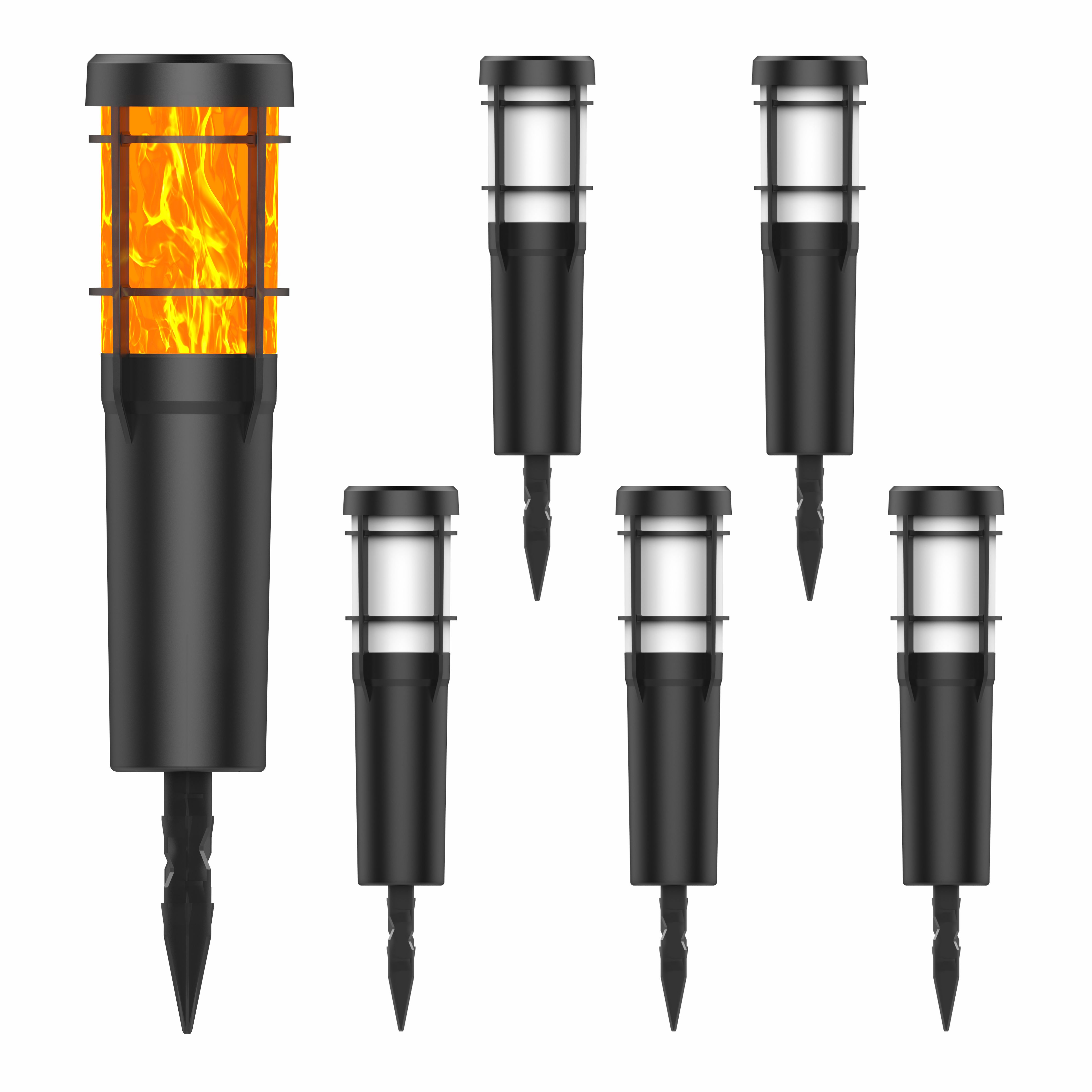 Auto Switch Fire Glow Solar Lawn Lamp with LED Light Source Waterproof SFM170picture3