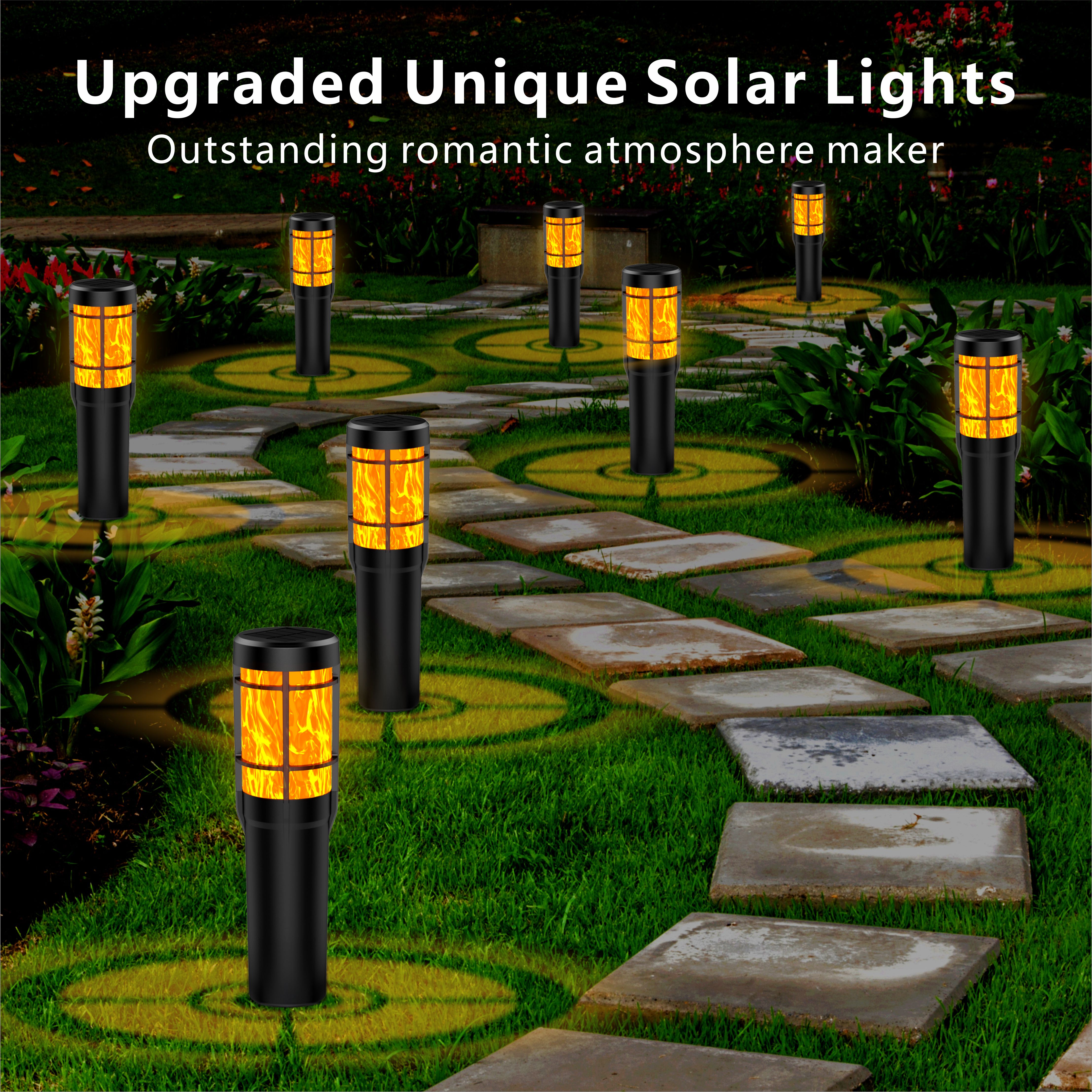 Auto Switch Fire Glow Solar Lawn Lamp with LED Light Source Waterproof SFM170picture5