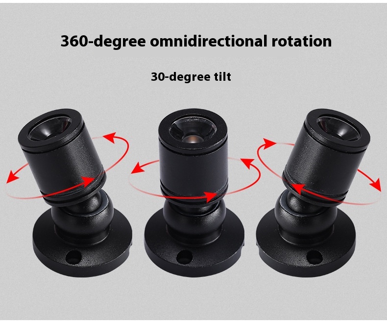 Mini Modern 3W LED Counter Lamp for Home Office Hotel 220V IP33 Auto Color Small Spotlight for Jewelry Wine Storage Counter