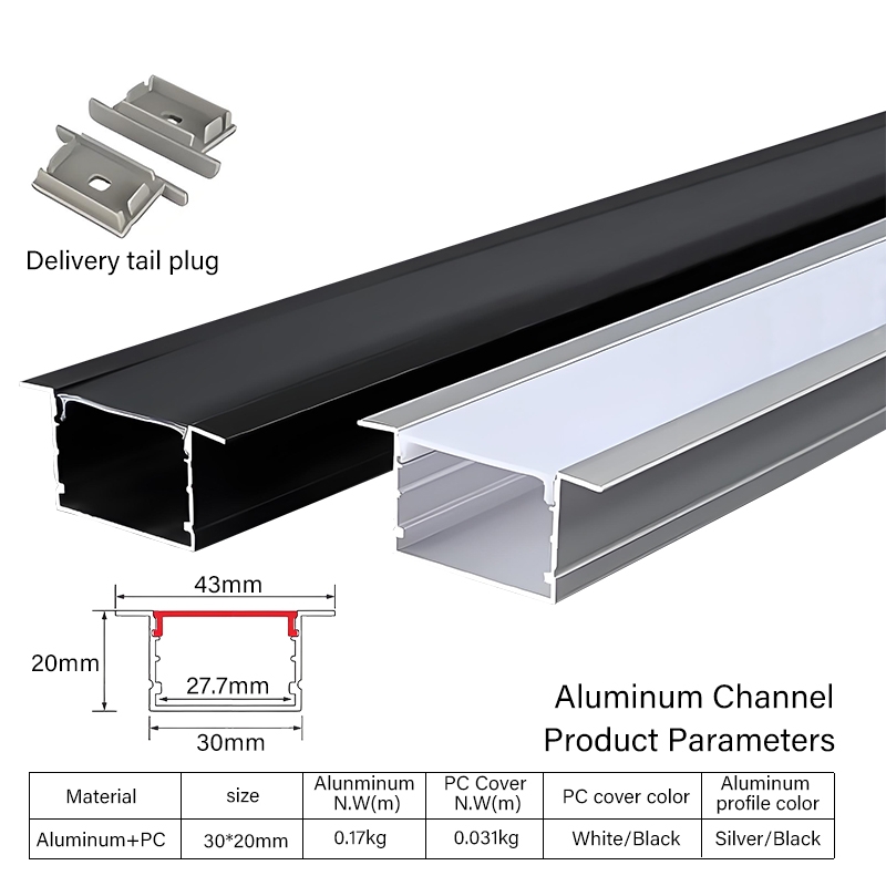 5*5 Aluminum Frame Profile LED Aluminum Track Rail Profile TBS1600picture2