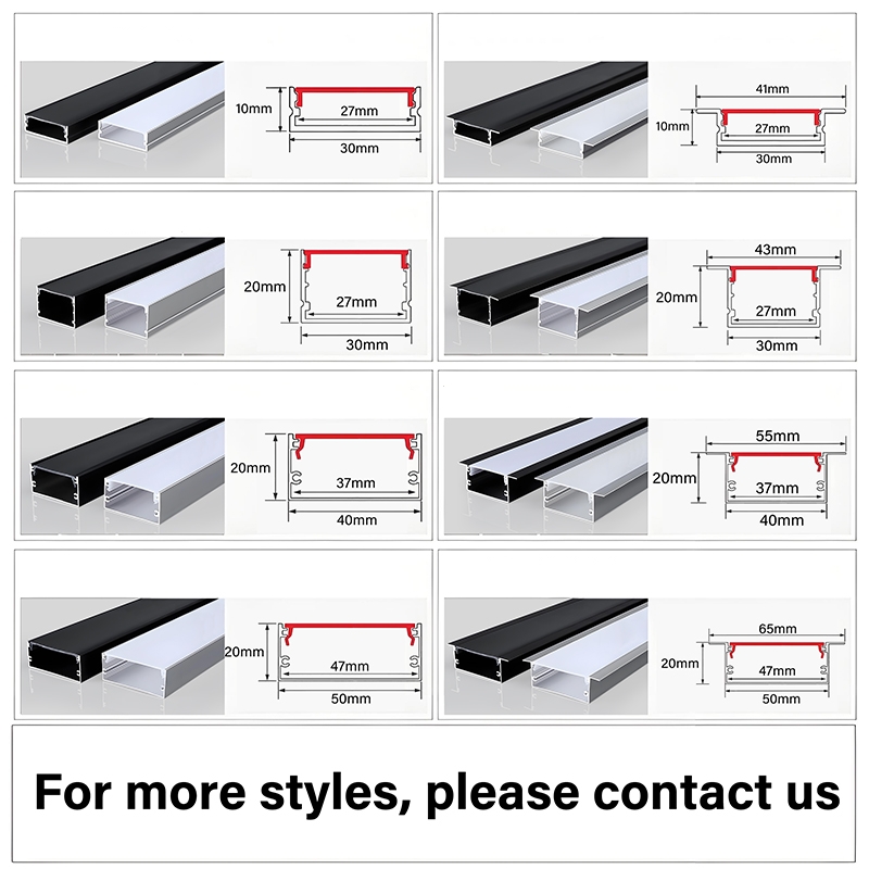 5*5 Aluminum Frame Profile LED Aluminum Track Rail Profile TBS1600picture5