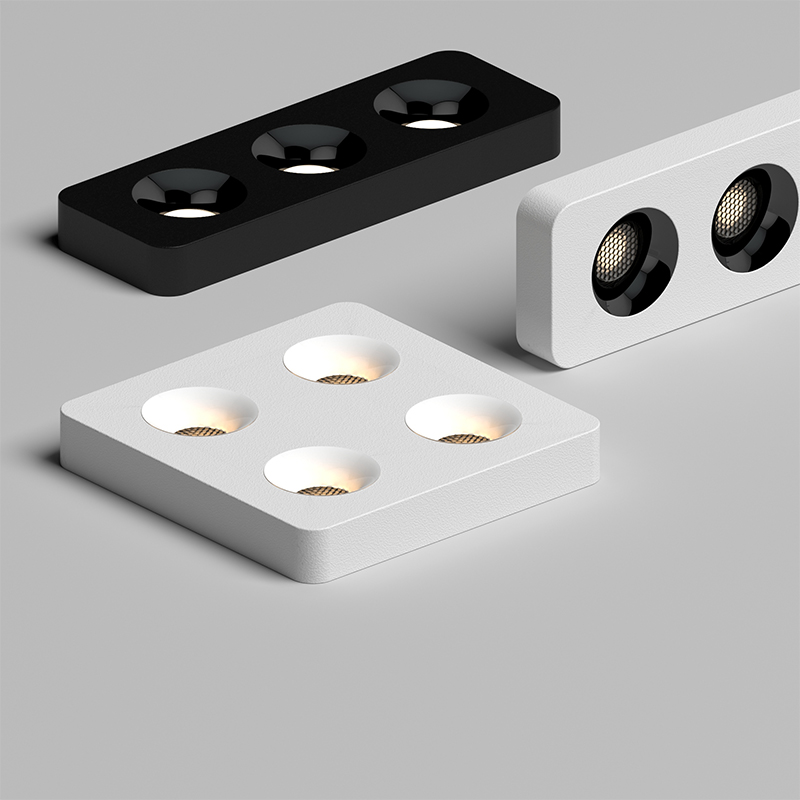 Square Single/Dual/Triple-Head LED Ceiling Spotlight Recessed Downlight DL2020picture2