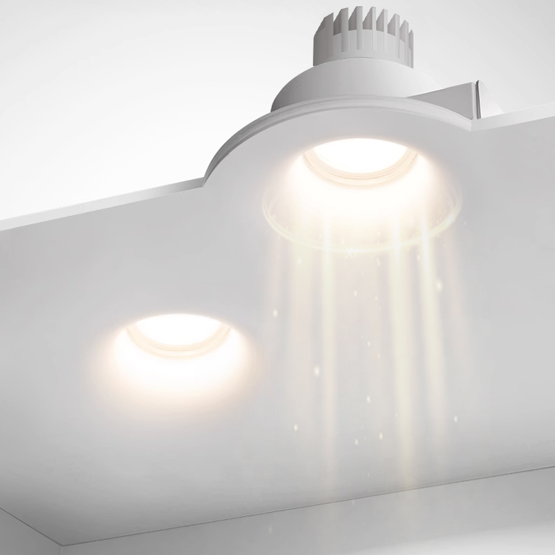 Recessed Borderless Round Gypsum Downlight Ceiling Light for Residential Interiors GYL680picture2