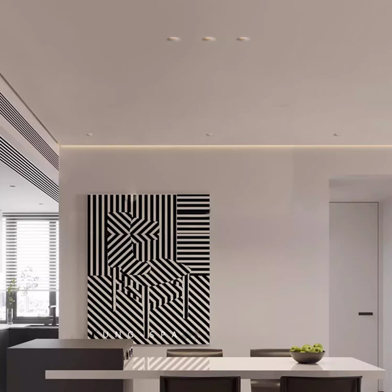 Recessed Borderless Round Gypsum Downlight Ceiling Light for Residential Interiors GYL680picture5