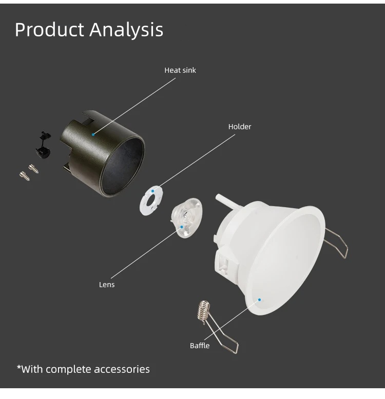 Modern Round/Square Indoor Commercial Aluminum 5W/10W Dimmable Spot Downlight DL1990picture5
