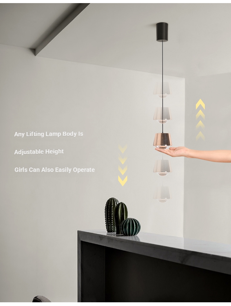 LED Modern Home Decoration Simple Long Line Pendant Light Luxurious Restaurant Light Simple bar Pendant Light