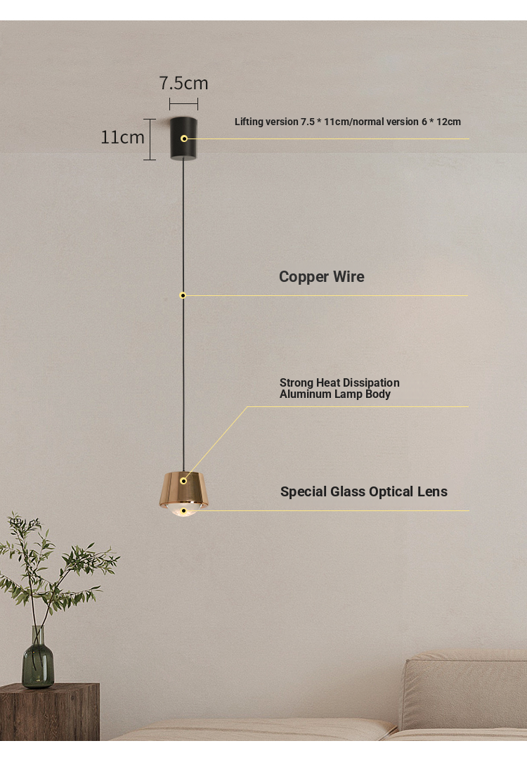 LED Modern Home Decoration Simple Long Line Pendant Light Luxurious Restaurant Light Simple bar Pendant Light