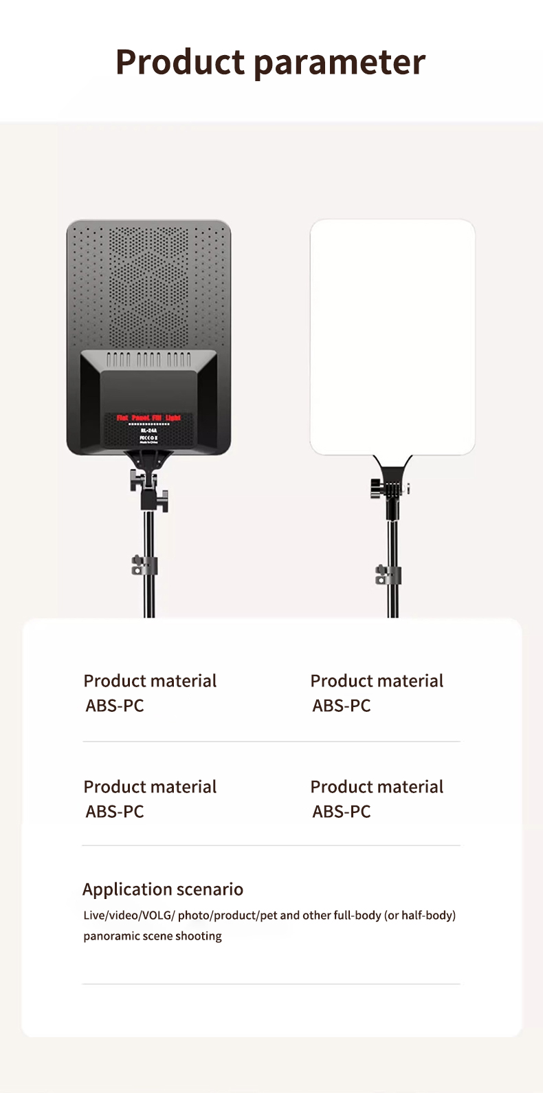 MIAOTU LED Video & Photography Light Accurate RGB Color Rendering Fill Light Studio Camera Live Shooting Charging Tablet Light