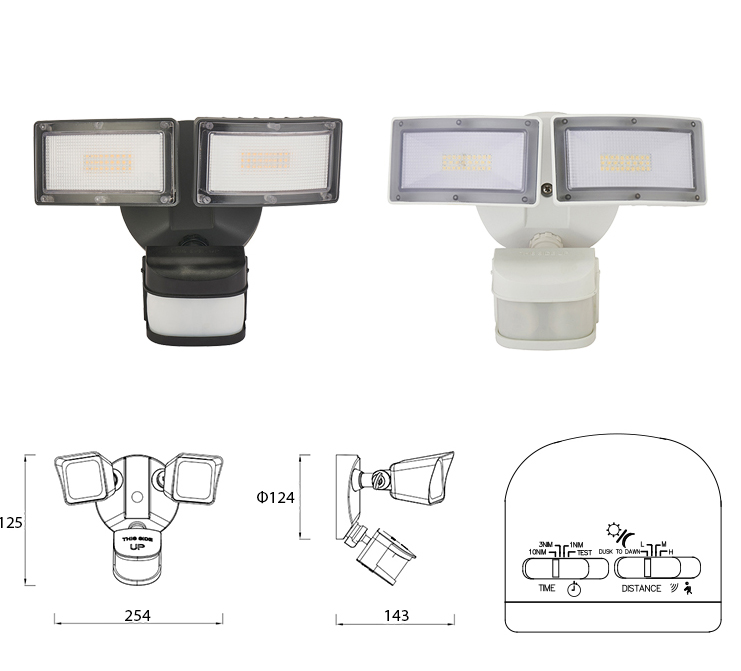 High-quality Outdoor Waterproof Wall Lamp for Home and Rural Use with Remote Co<i></i>ntrol Security Light