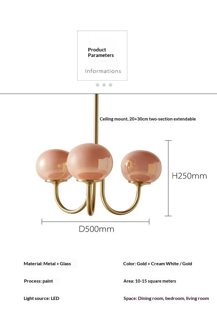 French Retro Modern Brass and Iron Hanging Chandelier with Bauhaus Design-E26 ba<i></i>se 220V for Hotel Bedrooms