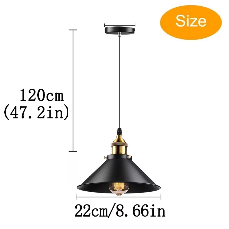 Vintage Industrial Pendant Light E27 Base Hanging Lights RTS490picture2