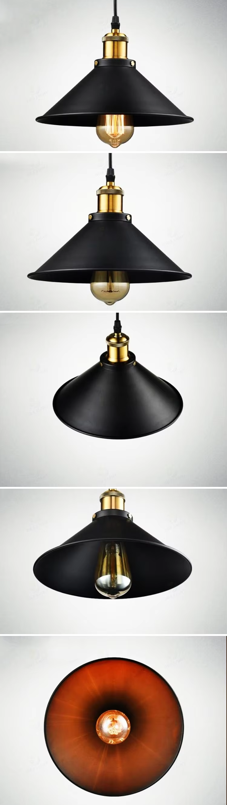 Iron Art Vintage Industrial Pendant Light E27 ba<i></i>se Hanging Lights for Dining Room Cafe with Adjustable Height