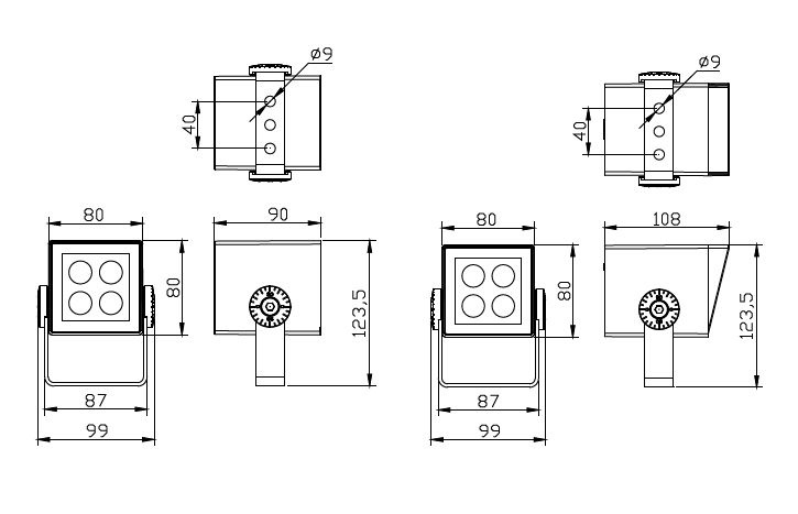 OEM/ODM Outdoor Flood Light 3W IP67 Waterproof LED Spot Light Projector Floodlight