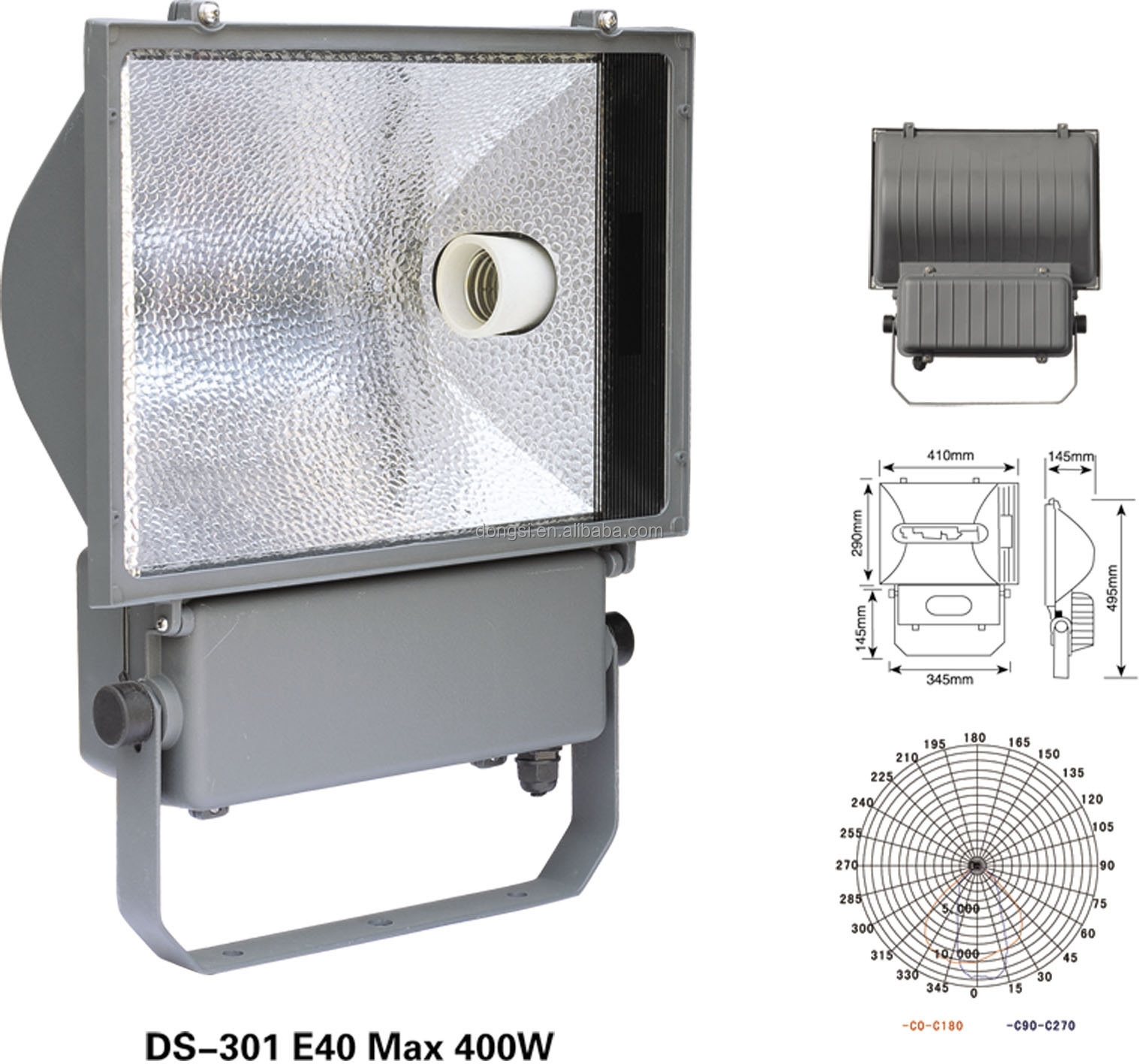 IP65 1000W Metal Halide  Aluminum E40 for Outdoor Spotlight Floodlight FL2040