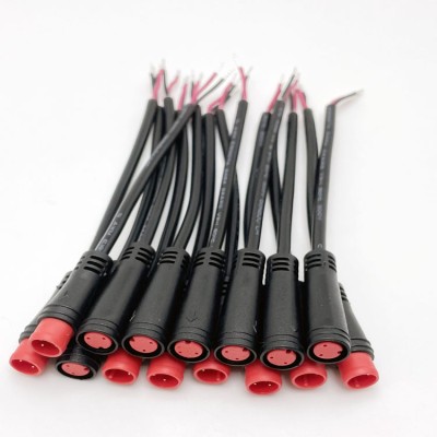 M8 Red Rubber Core 2Pin Male and Female Connector IP65 Waterproof Cable LCR1000picture5