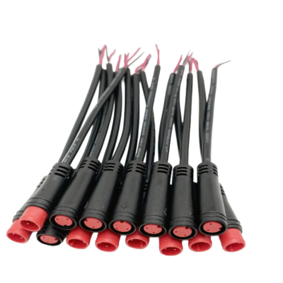 M8 Red Rubber Core 2Pin Male and Female Connector IP65 Waterproof Cable LCR1000picture1