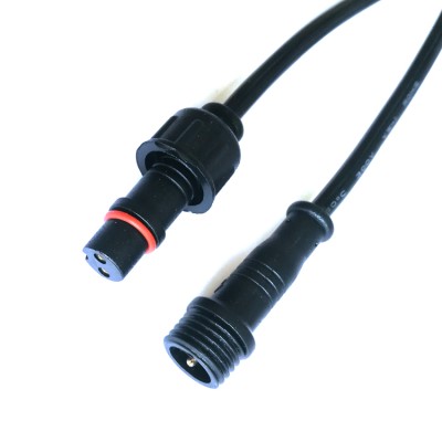 2 Core 2pin Black Pigtail Plastic Waterproof LED Connector Male Female Plug PVC Cable LCR1100picture6