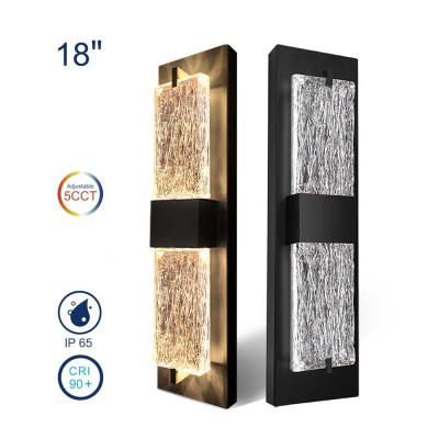 Crystal Bubble Glass LED Wall Light Outdoor 18 Inch IP65 WL5320picture2
