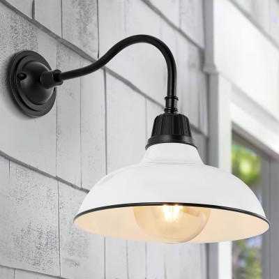 2 Pack Light Farmhouse Industrial LED Gooseneck Arm Outdoor Wall Light WL5370picture5