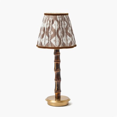 Rechargeable Fabric Shade Bamboo-jointed Table Lamp Color Cordless Table Lamp DTL3180picture7