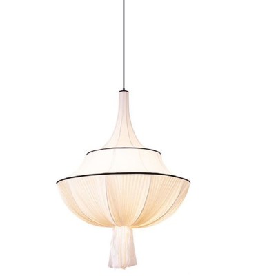 Modern Nordic Luxury Integrated Hotel Church White Fabric Chandelier Pendant Lights RGS200picture1